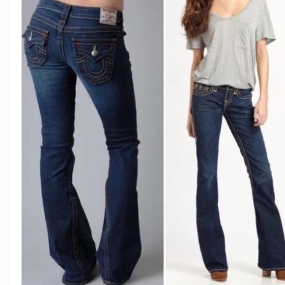True Religion Joey Bootcut Flare Jeans Pony Express Rodeo Festival Y2K Sz 29 - Picture 2 of 15